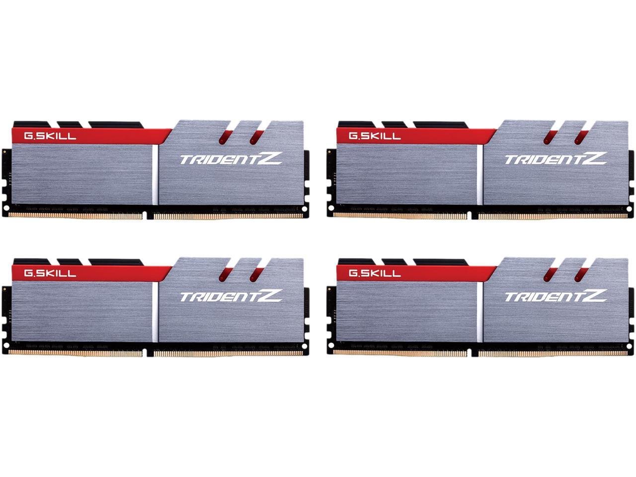 New Model G.Skill Trident Z Series 64GB (4x16GB) 3200MHz DDR4 Memory F4 3200C14Q 64GTZSW