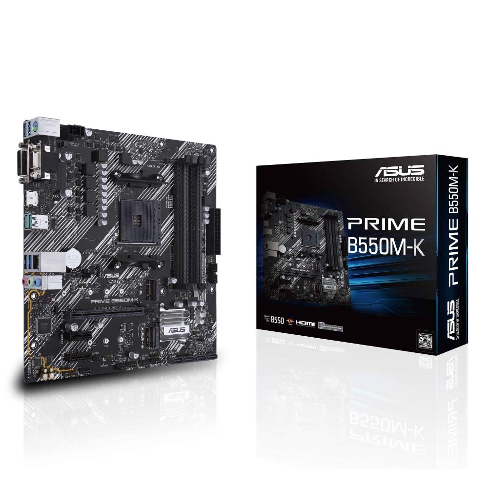 Best ASUS PRIME B550M K AMD A4 mATX Motherboard with PCIe 4.0 Dual M.2 and Aura Sync