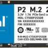 Genuine Crucial 500GB P2 NVMe PCIe M.2 Internal SSD CT500P2SSD8