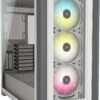 New Model Corsair iCUE 5000X RGB Tempered Glass Mid Tower ATX White PC Smart Cabinet CC 9011213 WW