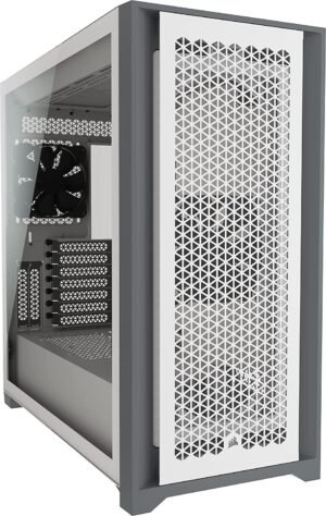 Original Corsair 5000D AIRFLOW Tempered Glass Mid Tower ATX White PC Cabinet CC 9011211 WW