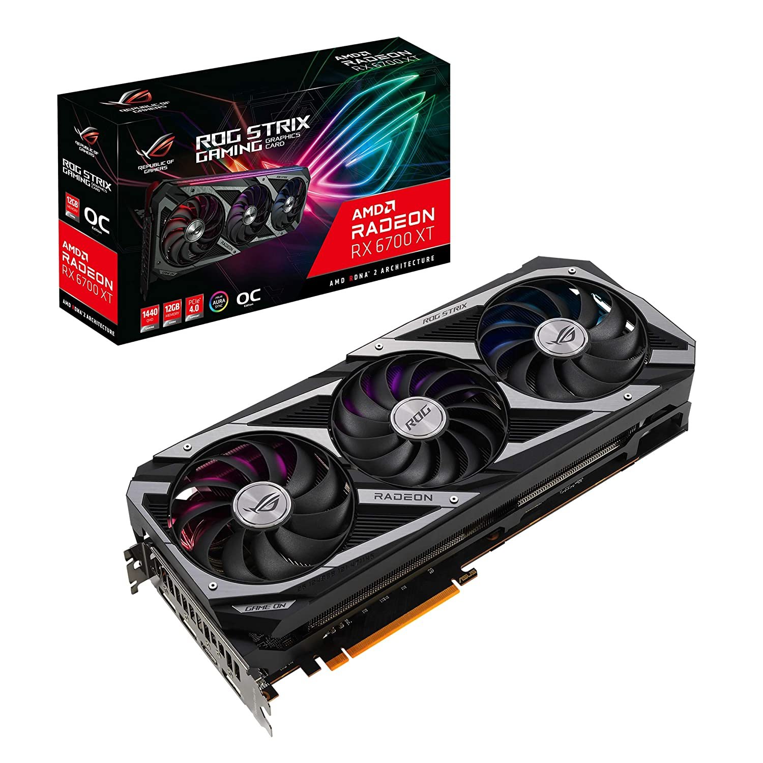 Original ASUS ROG STRIX Gaming Radeon RX 6700 XT OC 12GB Graphics Card (ROG STRIX RX6700XT O12G Gaming)