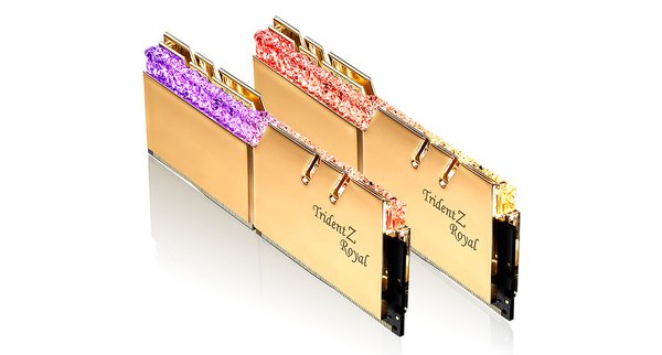 Original G.Skill Trident Z Royal Gold 16 GB (2 x 8GB) 4800 MHz DDR4 Memory F4 4800C18D 16GTRG