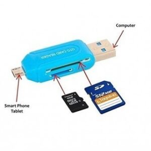 New Model UNIVERSAL MICRO USB SD TF CARD READER WITH MICRO USB OTG ADAPTER FOR ALL SMARTPHONES LAPTOP PC (COLORS MAY VARY)