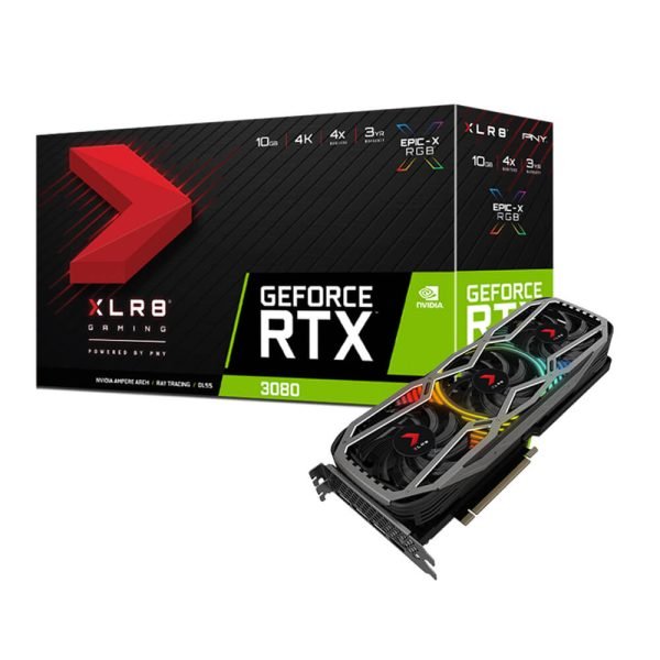 Genuine PNY GeForce RTX 3080 10GB | XLR8 Gaming | REVEL EPIC X RGB | Triple Fan | LHR