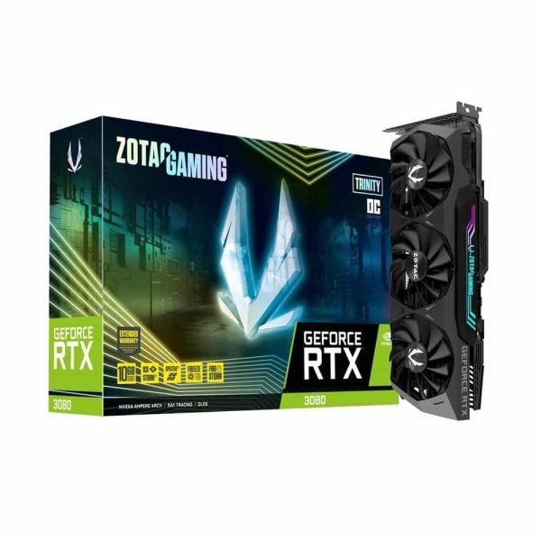 New Model Zotac Gaming Nvidia GeForce RTX 3080 Trinity OC LHR 10GB GDDR6X Graphics Card