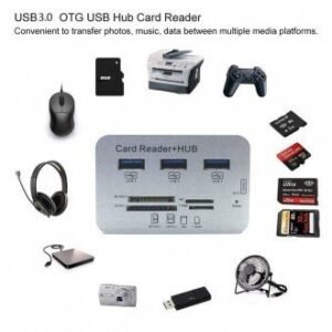 Best 7 IN 1(10GBPS) USB 3.0 3.1 AND 3 PORTS USB HUB COMBO MS/ M2/ SD/TF CARD READER ADAPTERS FOR MACBOOK/PC/LAPTOP(WHITE)